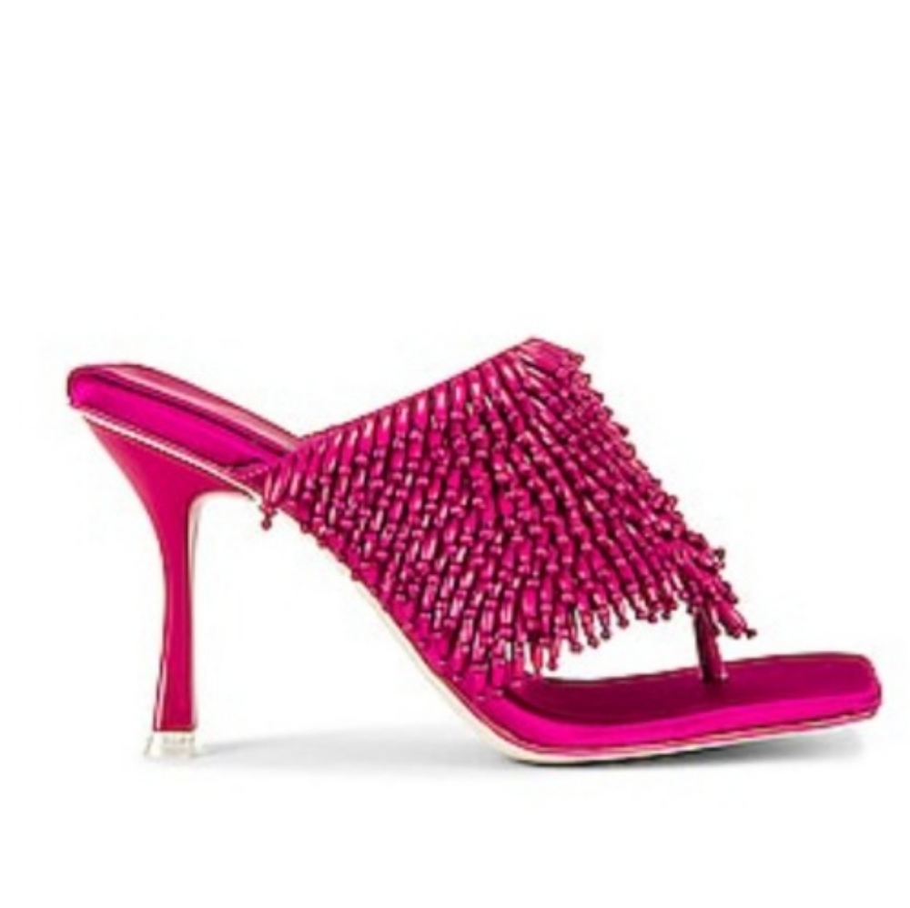 Jeffery Campbell Beaded Sandals - Fuchsia/ Hot pink